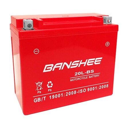 Banshee Banshee 20L-BS-Banshee-016 12V 18Ah New Harley Davidson Motorcycle Replacement Battery - 4 Years Warranty 20L-BS-Banshee-016